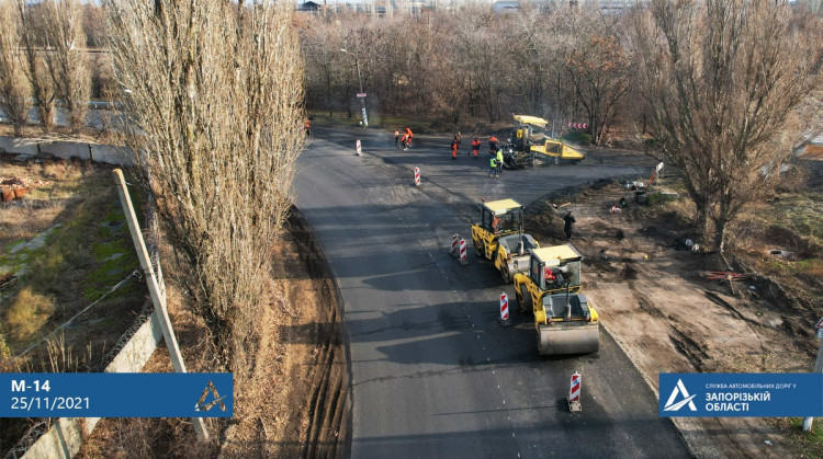 В Запорожской области дорожники завершили ремонт еще одного участка международной трассы